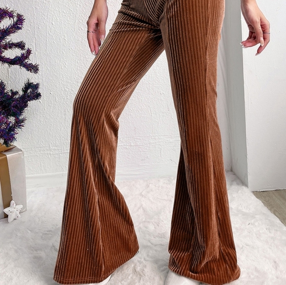 Toasted Toffee Ribbed Bootcut Pants - Picture 8 of 10